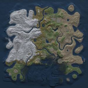 Thumbnail Rust Map: Procedural Map, Size: 4500, Seed: 862401957, 15 Monuments