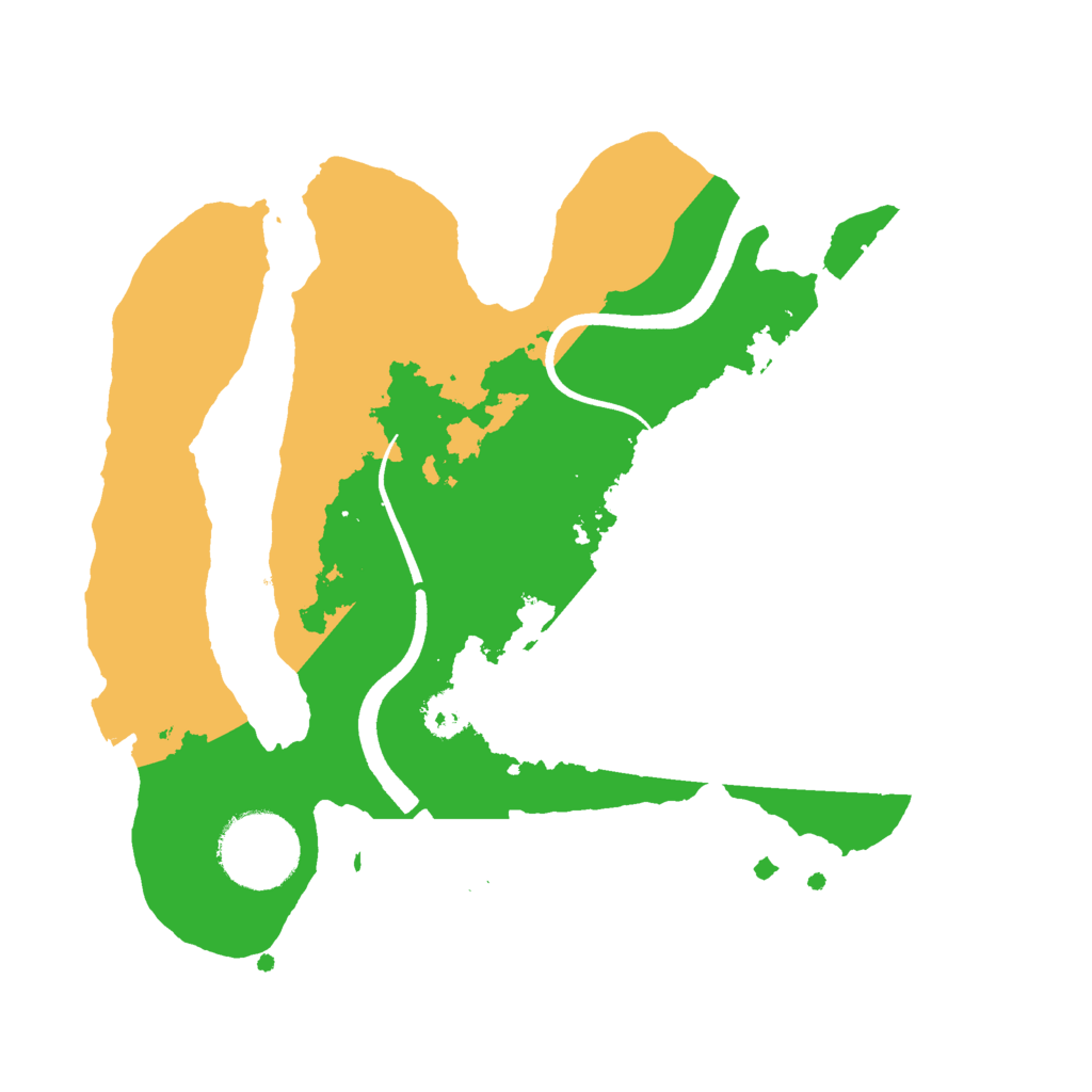 Biome Rust Map: Procedural Map, Size: 2500, Seed: 1878442518
