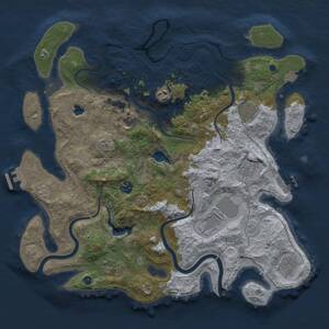 Thumbnail Rust Map: Procedural Map, Size: 4000, Seed: 19115636, 15 Monuments