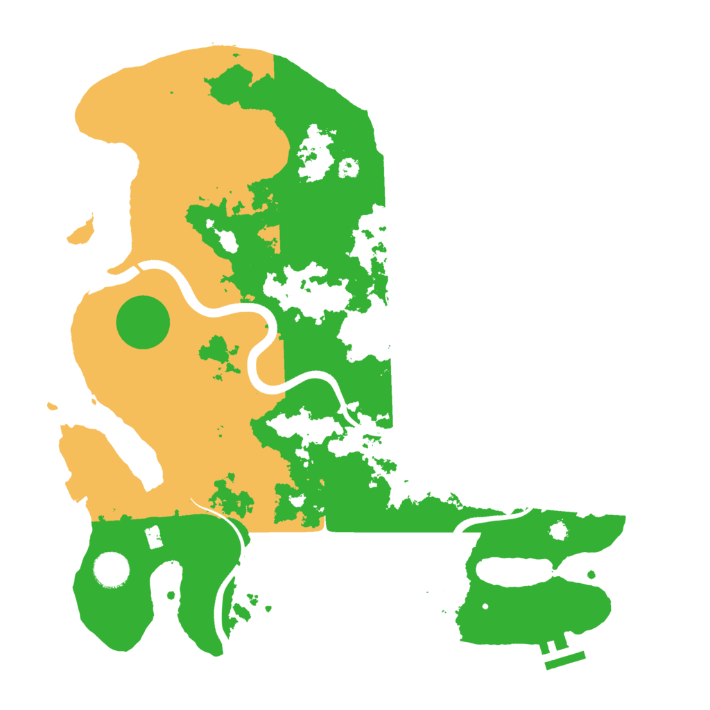 Biome Rust Map: Procedural Map, Size: 3500, Seed: 64525555