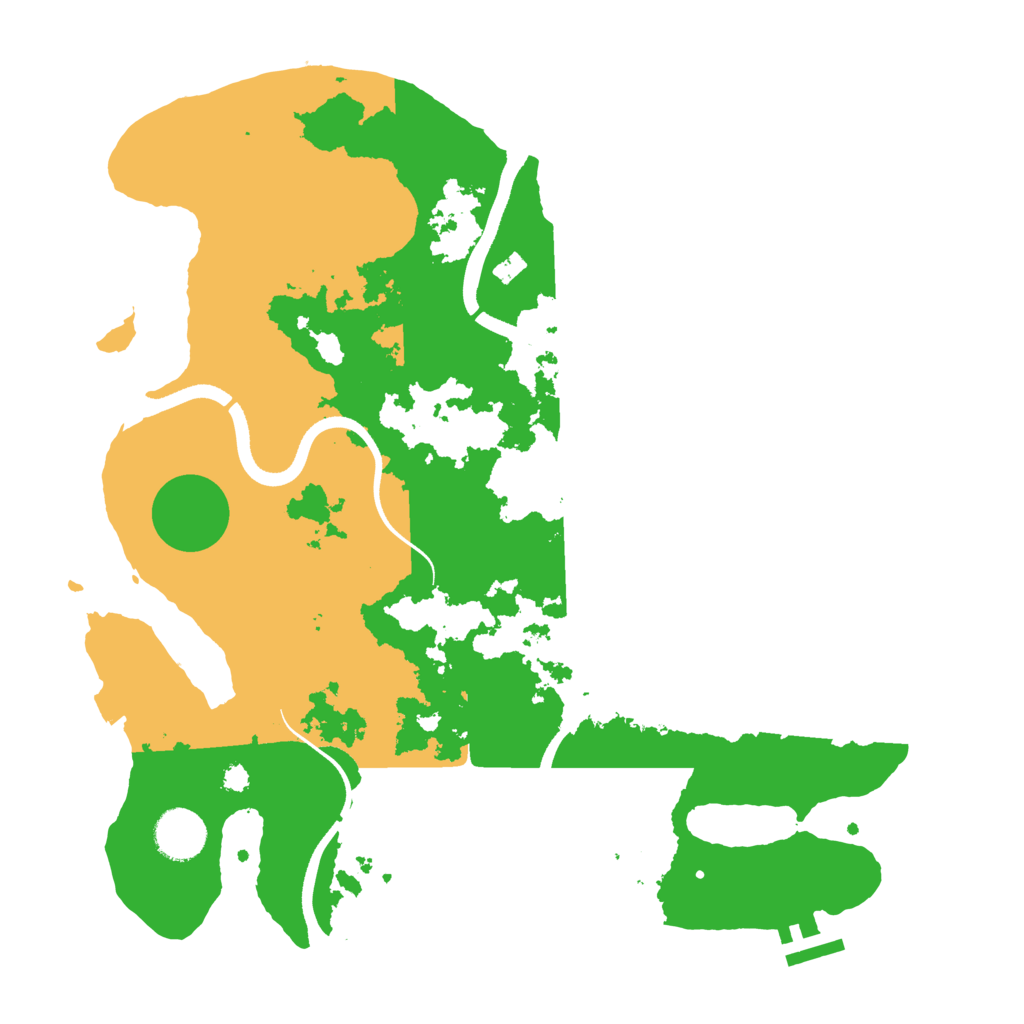 Biome Rust Map: Procedural Map, Size: 3500, Seed: 64525555