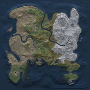 Thumbnail Rust Map: Procedural Map, Size: 3500, Seed: 64525555, 14 Monuments