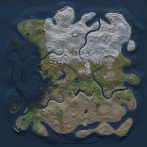Thumbnail Rust Map: Procedural Map, Size: 4250, Seed: 2095363403, 16 Monuments