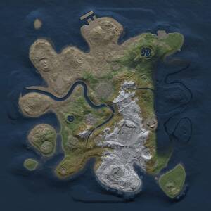 Thumbnail Rust Map: Procedural Map, Size: 3000, Seed: 236227269, 10 Monuments