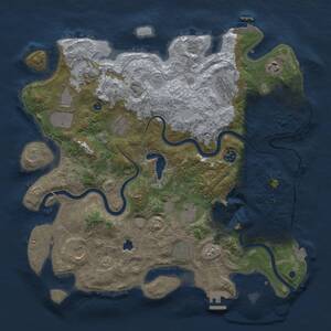 Thumbnail Rust Map: Procedural Map, Size: 4000, Seed: 758439252, 16 Monuments