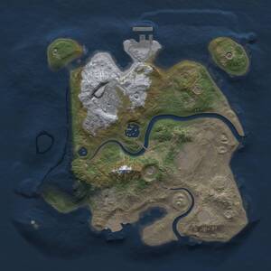 Thumbnail Rust Map: Procedural Map, Size: 2750, Seed: 769738000, 8 Monuments