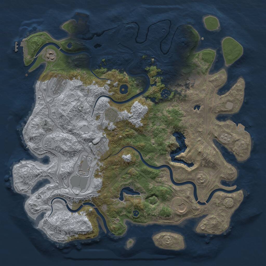 Rust Map: Procedural Map, Size: 4250, Seed: 27112025, 15 Monuments