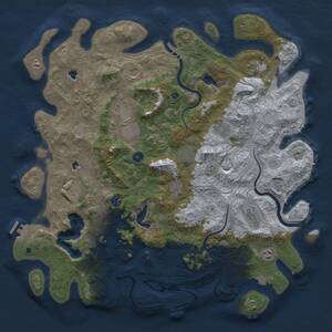 Thumbnail Rust Map: Procedural Map, Size: 4750, Seed: 1042211489, 17 Monuments