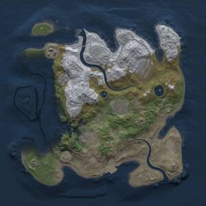 Thumbnail Rust Map: Procedural Map, Size: 3000, Seed: 342668269, 10 Monuments