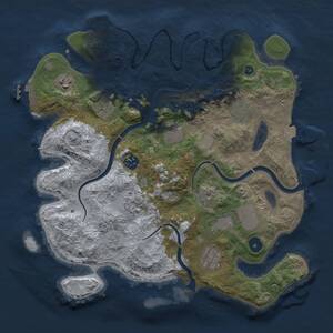 Thumbnail Rust Map: Procedural Map, Size: 3500, Seed: 1858756, 15 Monuments