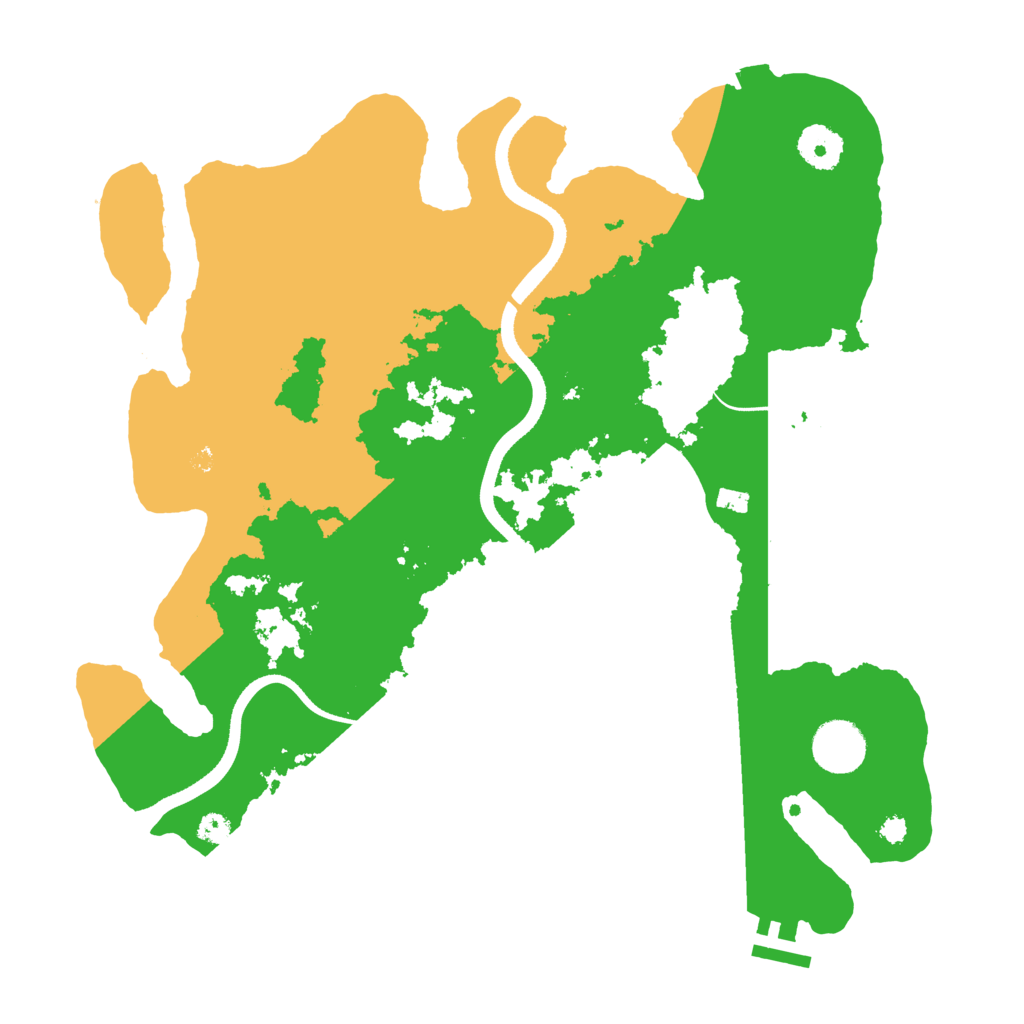 Biome Rust Map: Procedural Map, Size: 3500, Seed: 5415643