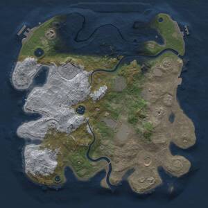Thumbnail Rust Map: Procedural Map, Size: 3500, Seed: 179599842, 15 Monuments