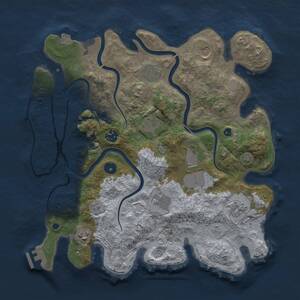 Thumbnail Rust Map: Procedural Map, Size: 3700, Seed: 2076306539, 14 Monuments