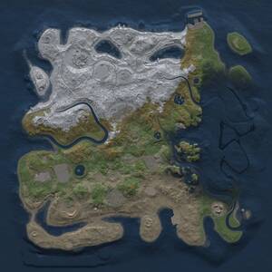 Thumbnail Rust Map: Procedural Map, Size: 3750, Seed: 48, 14 Monuments