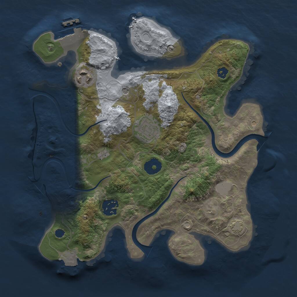 Rust Map: Procedural Map, Size: 2700, Seed: 796457, 7 Monuments