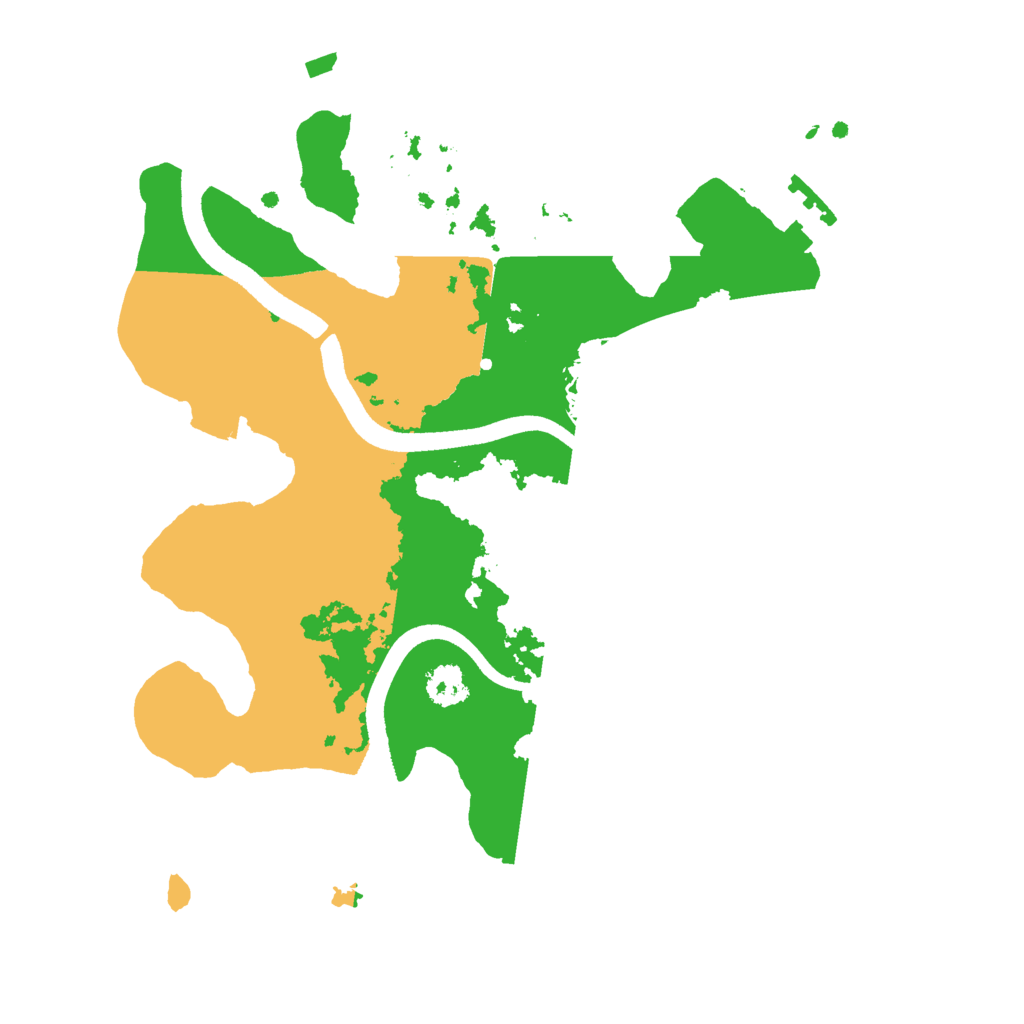 Biome Rust Map: Procedural Map, Size: 2500, Seed: 263339591