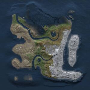 Thumbnail Rust Map: Procedural Map, Size: 2500, Seed: 263339591, 8 Monuments