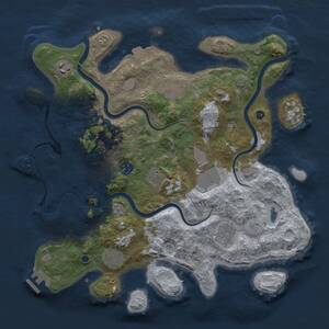 Thumbnail Rust Map: Procedural Map, Size: 3750, Seed: 117942914, 14 Monuments