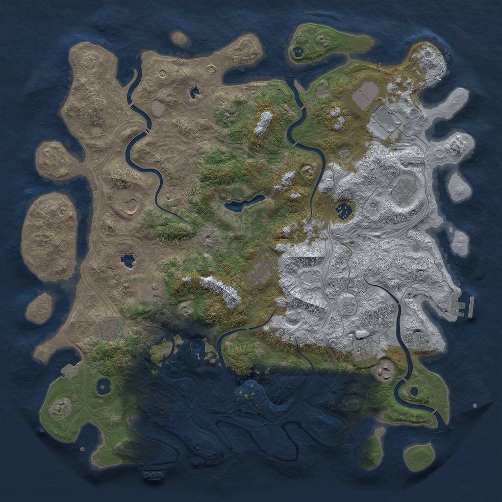 Rust Map: Procedural Map, Size: 4750, Seed: 1848045232, 17 Monuments
