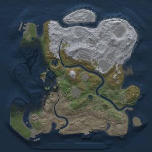 Thumbnail Rust Map: Procedural Map, Size: 3500, Seed: 502505122, 15 Monuments