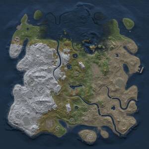Thumbnail Rust Map: Procedural Map, Size: 4500, Seed: 534875603, 17 Monuments