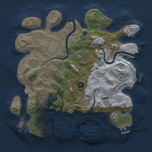 Thumbnail Rust Map: Procedural Map, Size: 3500, Seed: 707452658, 13 Monuments