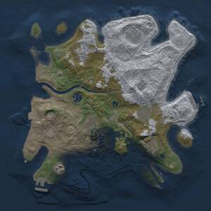 Thumbnail Rust Map: Procedural Map, Size: 3400, Seed: 715077217, 14 Monuments
