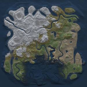 Thumbnail Rust Map: Procedural Map, Size: 4500, Seed: 127188529, 15 Monuments