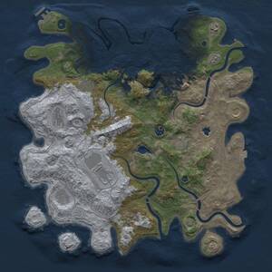 Thumbnail Rust Map: Procedural Map, Size: 4400, Seed: 17733852, 17 Monuments