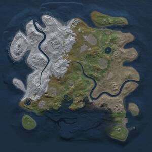 Thumbnail Rust Map: Procedural Map, Size: 3500, Seed: 233642719, 12 Monuments