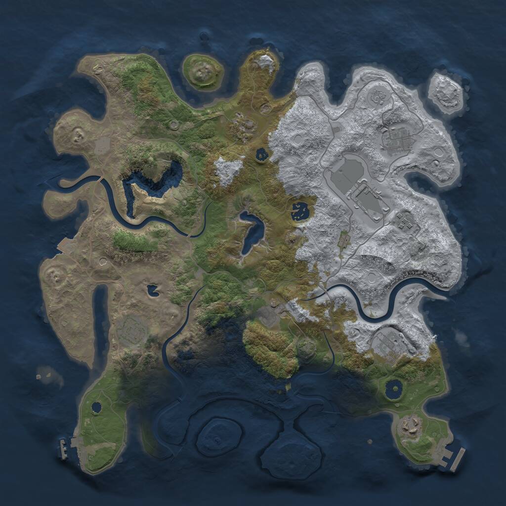 Rust Map: Procedural Map, Size: 4000, Seed: 289450457, 15 Monuments