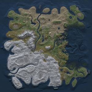 Thumbnail Rust Map: Procedural Map, Size: 5000, Seed: 1465989925, 16 Monuments
