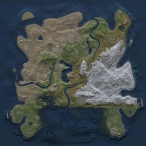 Thumbnail Rust Map: Procedural Map, Size: 4000, Seed: 1731412470, 14 Monuments