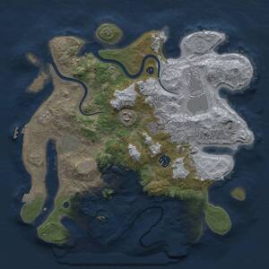 Thumbnail Rust Map: Procedural Map, Size: 3500, Seed: 2008063598, 13 Monuments
