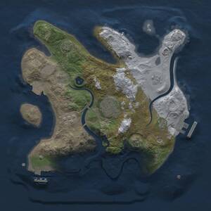 Thumbnail Rust Map: Procedural Map, Size: 2500, Seed: 560260, 8 Monuments