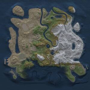 Thumbnail Rust Map: Procedural Map, Size: 3500, Seed: 63471675, 14 Monuments