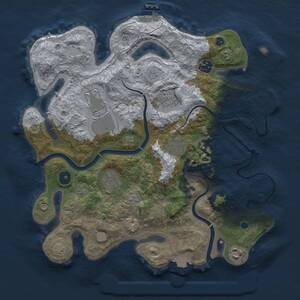 Thumbnail Rust Map: Procedural Map, Size: 3500, Seed: 164119766, 13 Monuments