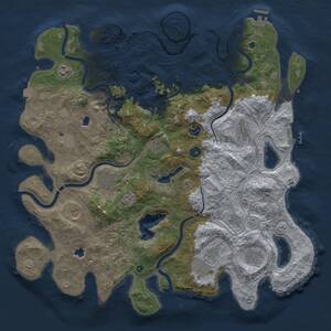 Thumbnail Rust Map: Procedural Map, Size: 4500, Seed: 68641609, 17 Monuments