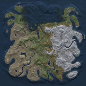 Thumbnail Rust Map: Procedural Map, Size: 4500, Seed: 568411381, 17 Monuments