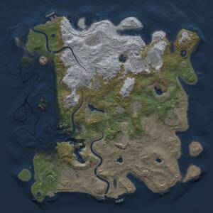 Thumbnail Rust Map: Procedural Map, Size: 4500, Seed: 1999216013, 17 Monuments