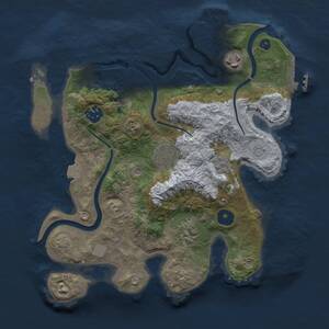 Thumbnail Rust Map: Procedural Map, Size: 3000, Seed: 153525773, 11 Monuments