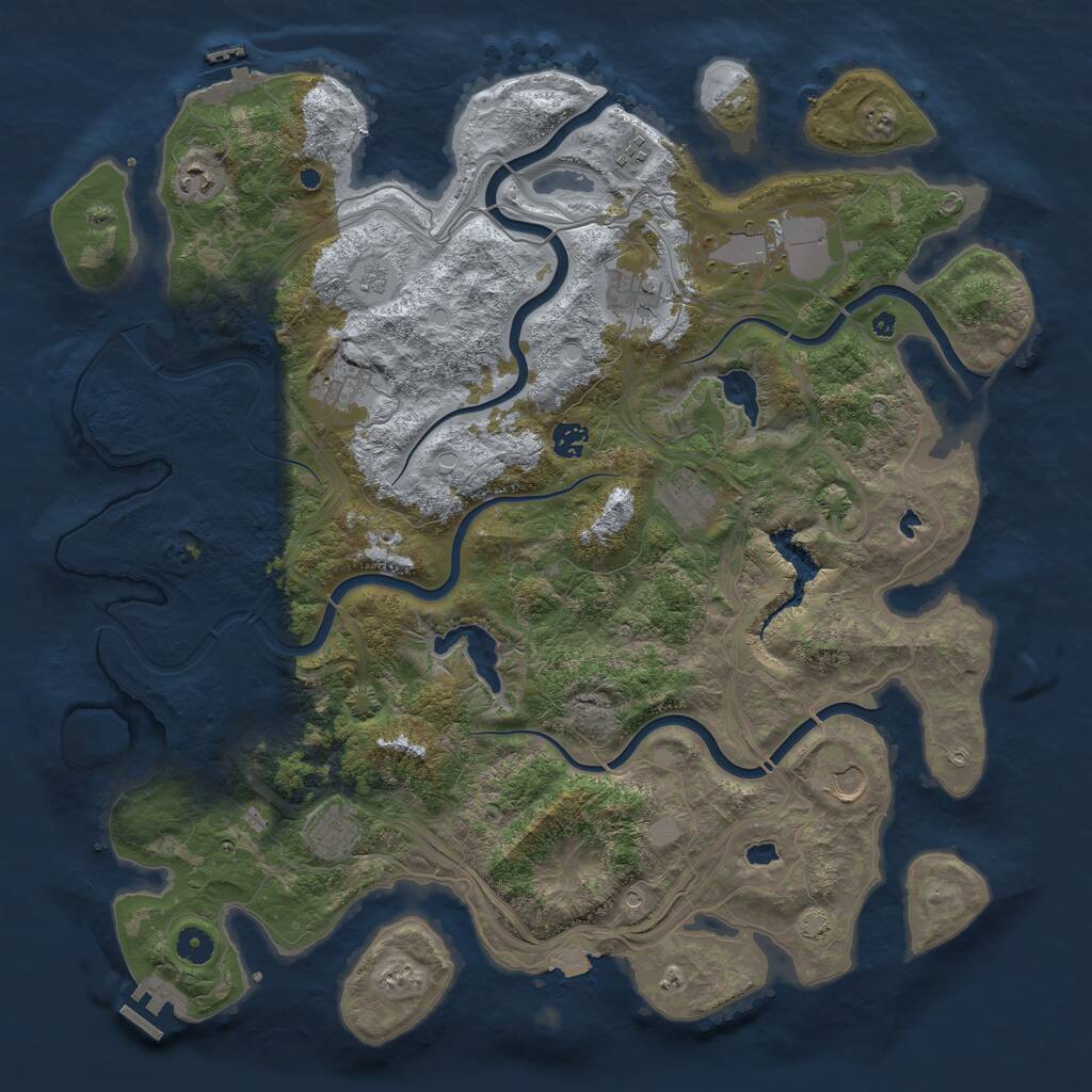 Rust Map: Procedural Map, Size: 4500, Seed: 472311916, 15 Monuments