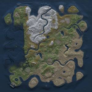 Thumbnail Rust Map: Procedural Map, Size: 4500, Seed: 472311916, 15 Monuments