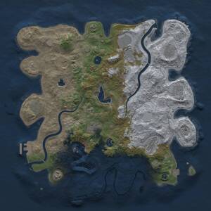 Thumbnail Rust Map: Procedural Map, Size: 4000, Seed: 1678160045, 17 Monuments