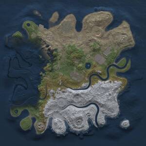 Thumbnail Rust Map: Procedural Map, Size: 3500, Seed: 433292027, 12 Monuments
