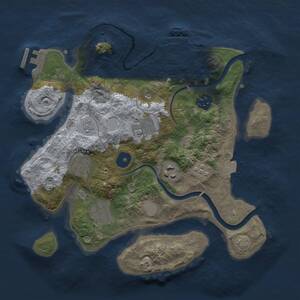 Thumbnail Rust Map: Procedural Map, Size: 2967, Seed: 67676767, 12 Monuments