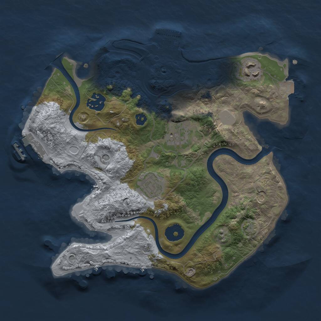 Rust Map: Procedural Map, Size: 2700, Seed: 1764331308, 9 Monuments