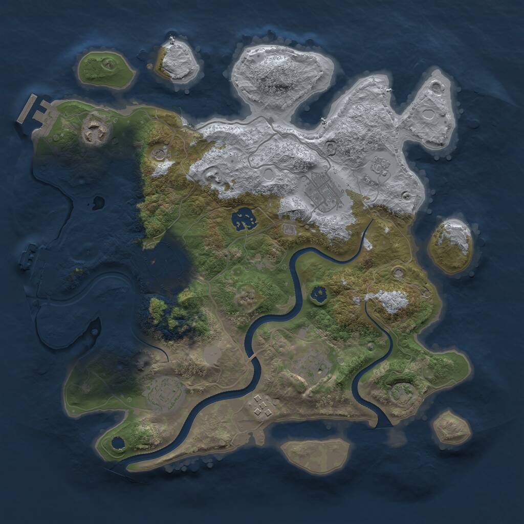 Rust Map: Procedural Map, Size: 3300, Seed: 13231, 13 Monuments