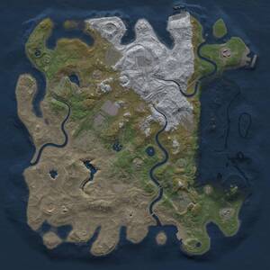 Thumbnail Rust Map: Procedural Map, Size: 4250, Seed: 21153973, 16 Monuments