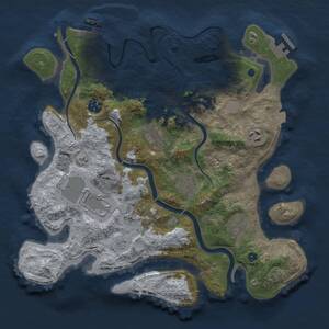Thumbnail Rust Map: Procedural Map, Size: 3500, Seed: 217070649, 14 Monuments